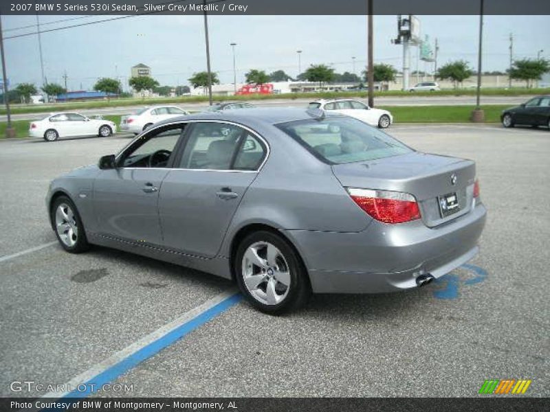 Silver Grey Metallic / Grey 2007 BMW 5 Series 530i Sedan