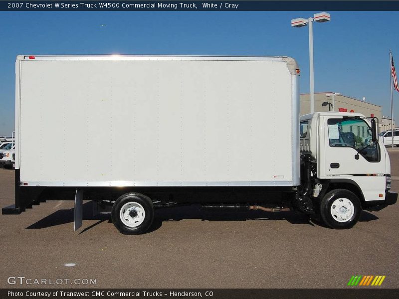 White / Gray 2007 Chevrolet W Series Truck W4500 Commercial Moving Truck