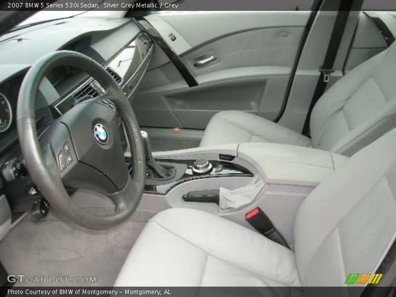 Silver Grey Metallic / Grey 2007 BMW 5 Series 530i Sedan