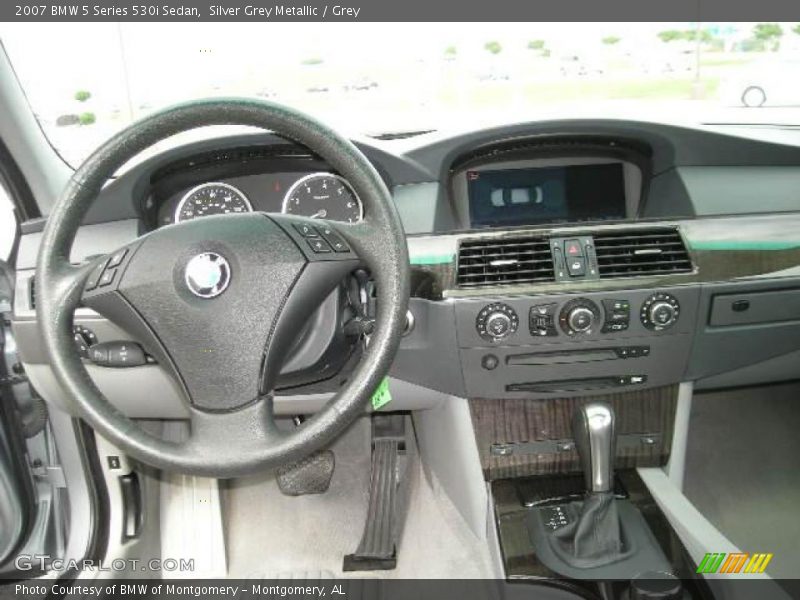 Silver Grey Metallic / Grey 2007 BMW 5 Series 530i Sedan