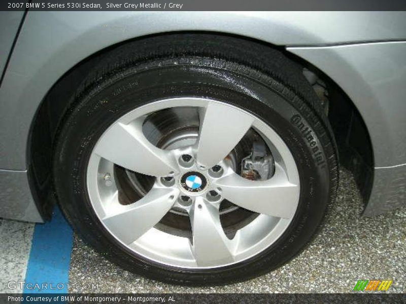 Silver Grey Metallic / Grey 2007 BMW 5 Series 530i Sedan