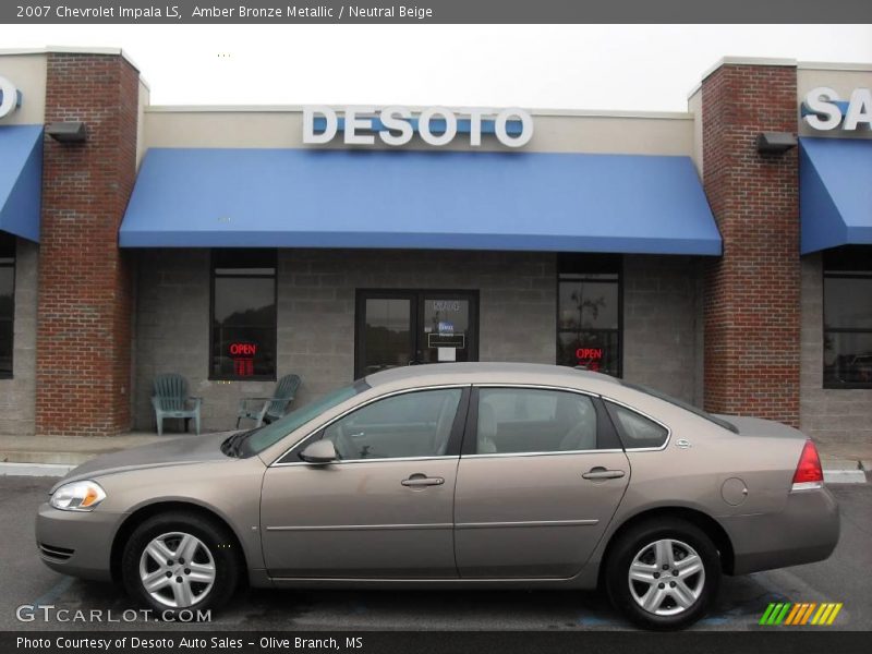 Amber Bronze Metallic / Neutral Beige 2007 Chevrolet Impala LS