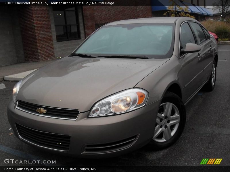Amber Bronze Metallic / Neutral Beige 2007 Chevrolet Impala LS