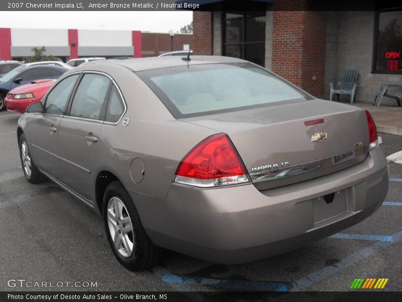 Amber Bronze Metallic / Neutral Beige 2007 Chevrolet Impala LS
