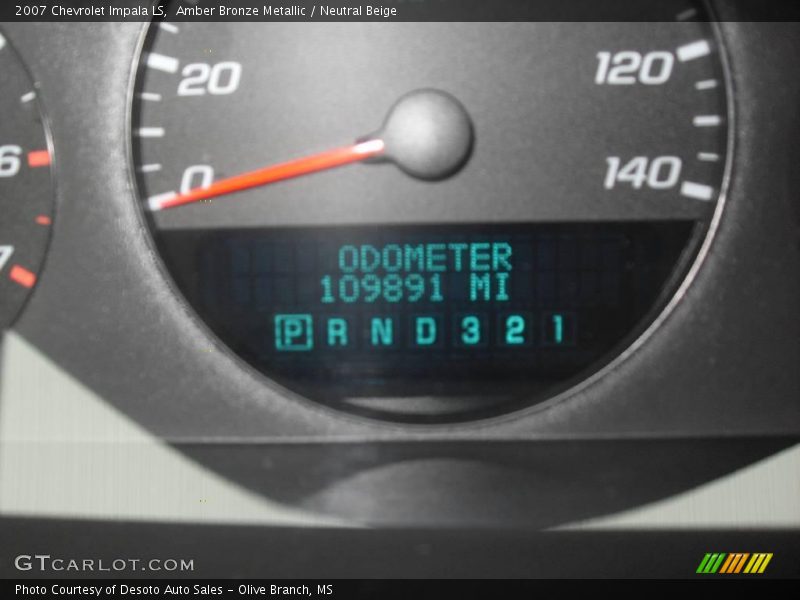Amber Bronze Metallic / Neutral Beige 2007 Chevrolet Impala LS