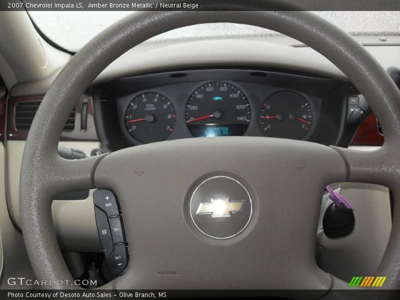 Amber Bronze Metallic / Neutral Beige 2007 Chevrolet Impala LS
