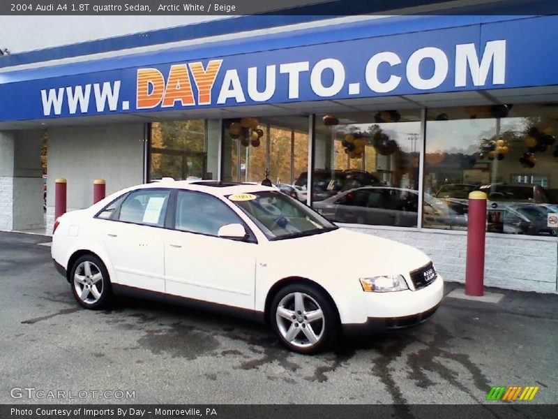 Arctic White / Beige 2004 Audi A4 1.8T quattro Sedan