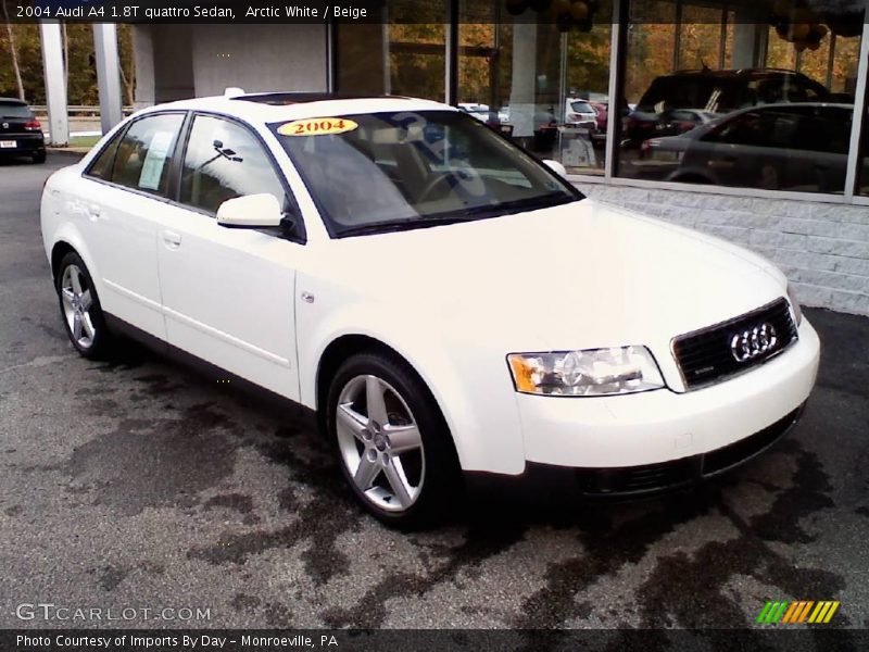 Arctic White / Beige 2004 Audi A4 1.8T quattro Sedan
