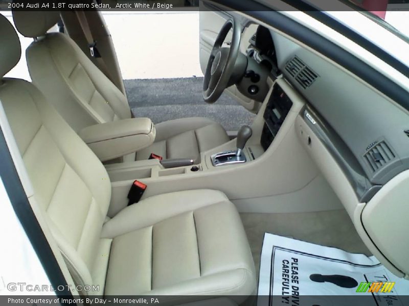 Arctic White / Beige 2004 Audi A4 1.8T quattro Sedan