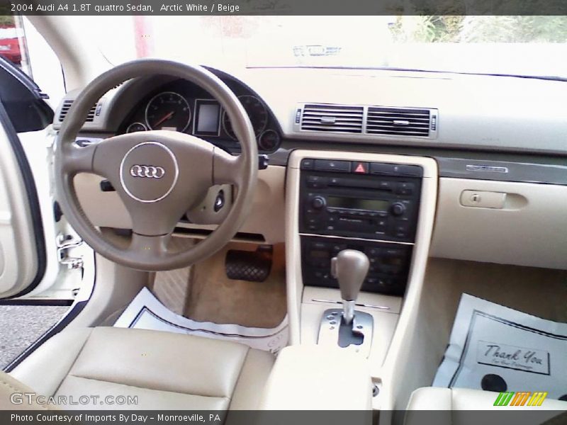 Arctic White / Beige 2004 Audi A4 1.8T quattro Sedan