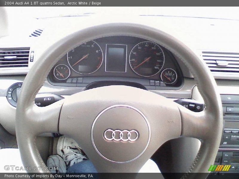 Arctic White / Beige 2004 Audi A4 1.8T quattro Sedan
