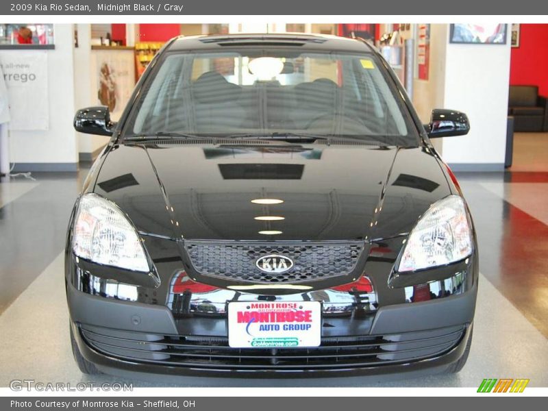 Midnight Black / Gray 2009 Kia Rio Sedan