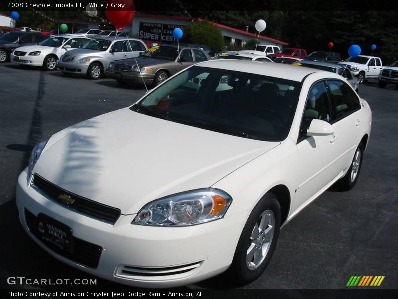 White / Gray 2008 Chevrolet Impala LT
