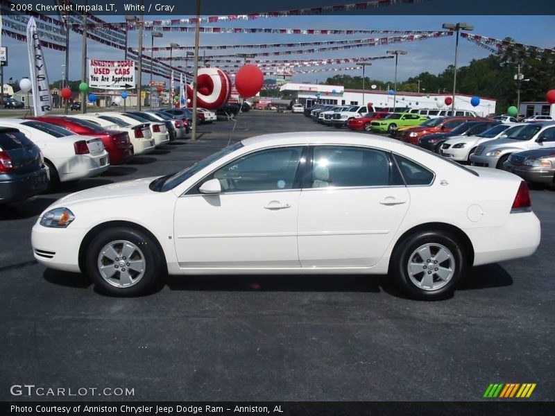 White / Gray 2008 Chevrolet Impala LT