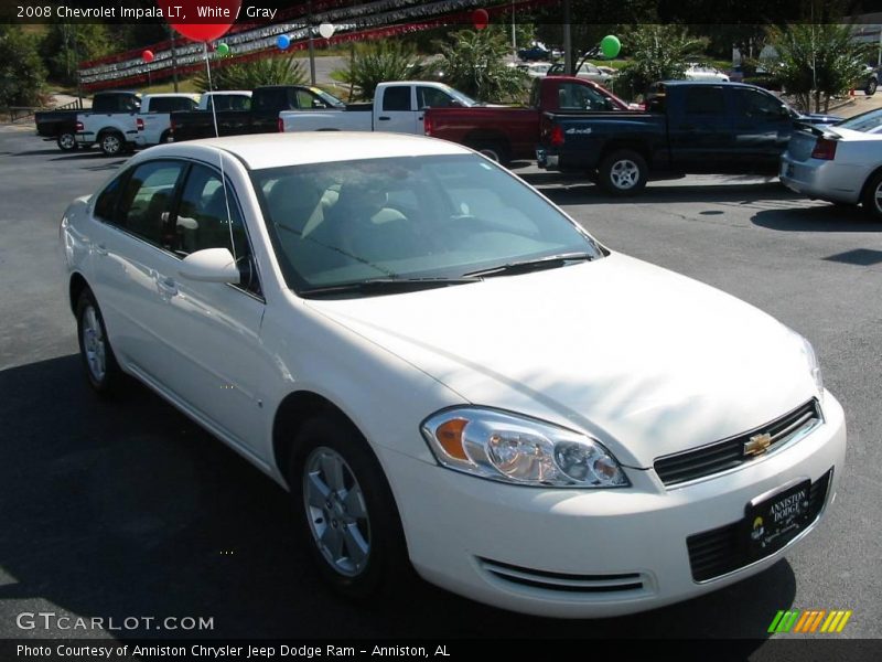 White / Gray 2008 Chevrolet Impala LT