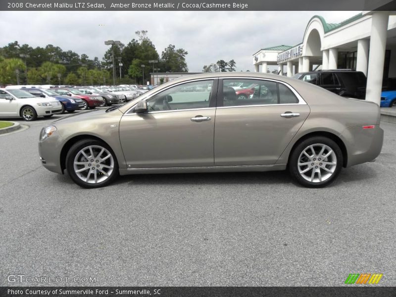 Amber Bronze Metallic / Cocoa/Cashmere Beige 2008 Chevrolet Malibu LTZ Sedan