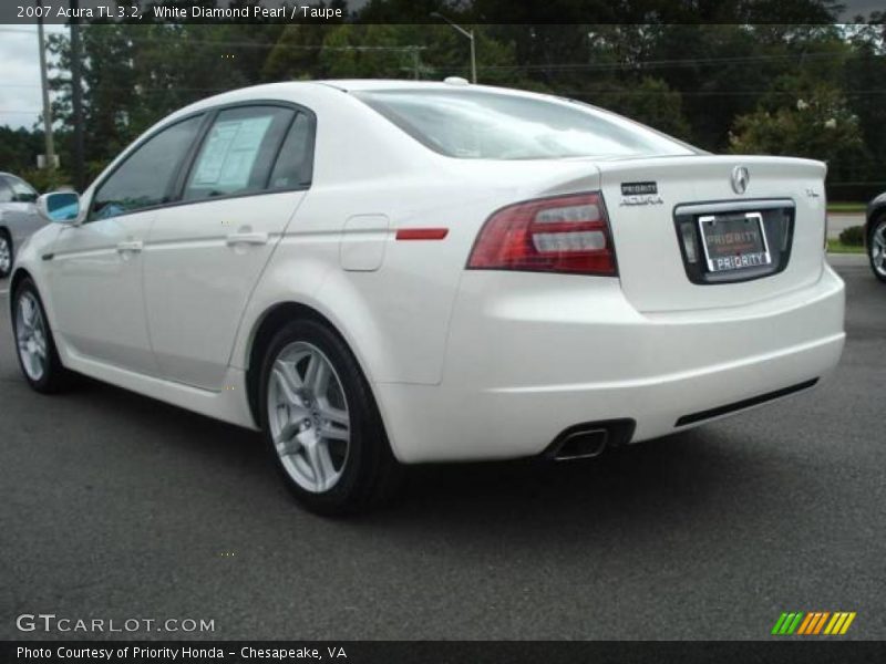 White Diamond Pearl / Taupe 2007 Acura TL 3.2
