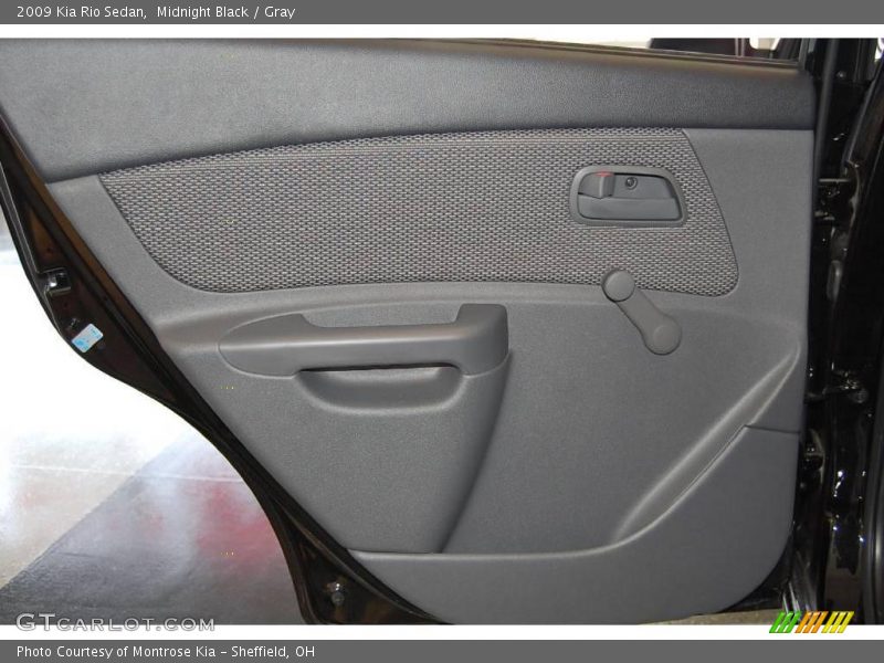Midnight Black / Gray 2009 Kia Rio Sedan