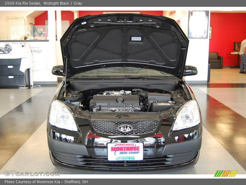 Midnight Black / Gray 2009 Kia Rio Sedan