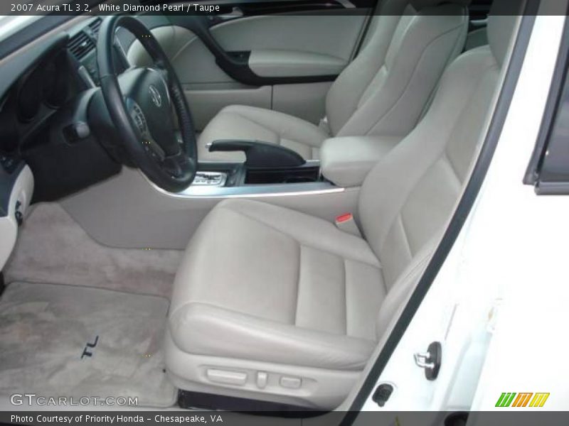 White Diamond Pearl / Taupe 2007 Acura TL 3.2
