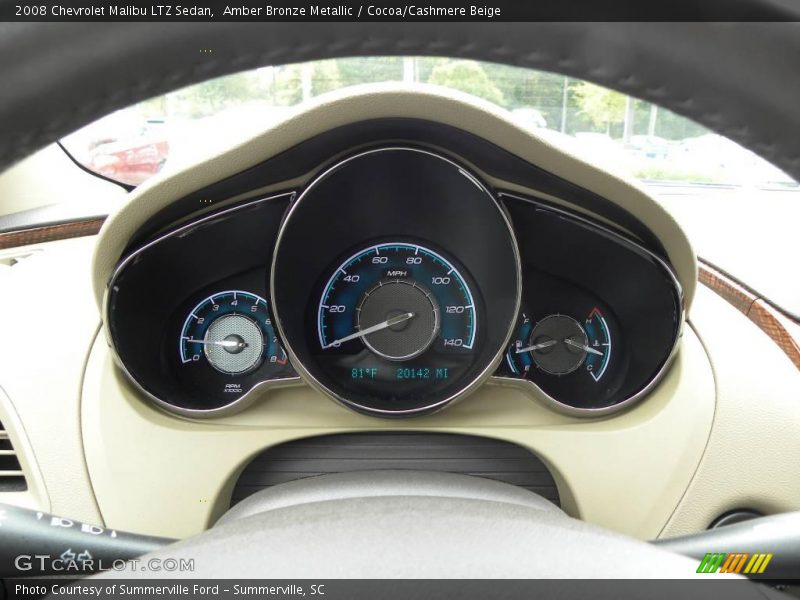 Amber Bronze Metallic / Cocoa/Cashmere Beige 2008 Chevrolet Malibu LTZ Sedan