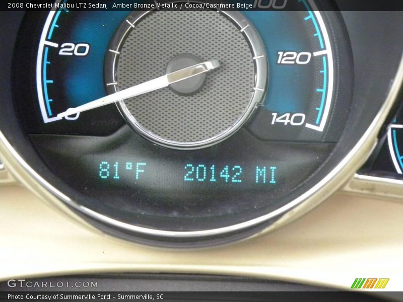 Amber Bronze Metallic / Cocoa/Cashmere Beige 2008 Chevrolet Malibu LTZ Sedan