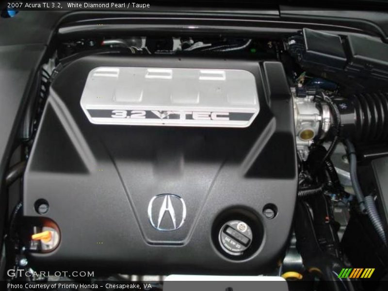 White Diamond Pearl / Taupe 2007 Acura TL 3.2