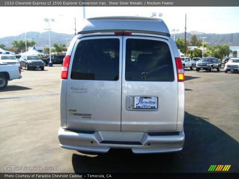 Sheer Silver Metallic / Medium Pewter 2010 Chevrolet Express LS 1500 Explorer Conversion Van