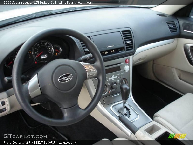 Satin White Pearl / Warm Ivory 2009 Subaru Legacy 2.5i Sedan