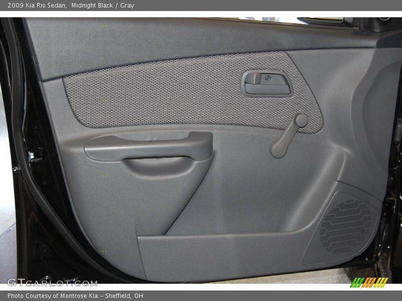 Midnight Black / Gray 2009 Kia Rio Sedan