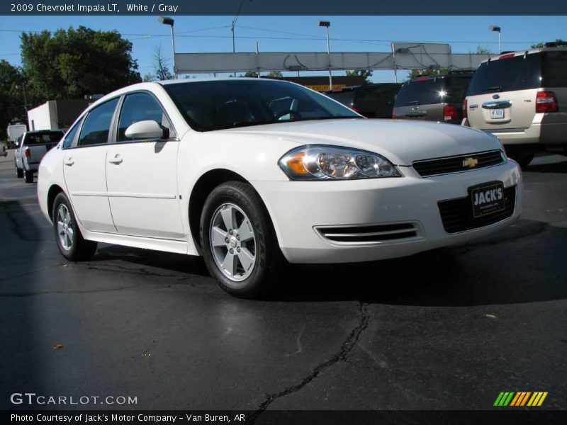 White / Gray 2009 Chevrolet Impala LT