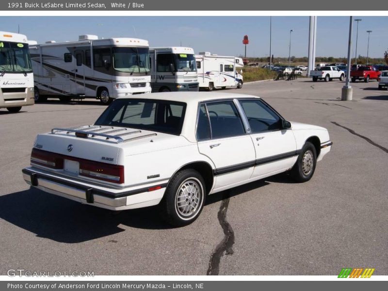 White / Blue 1991 Buick LeSabre Limited Sedan