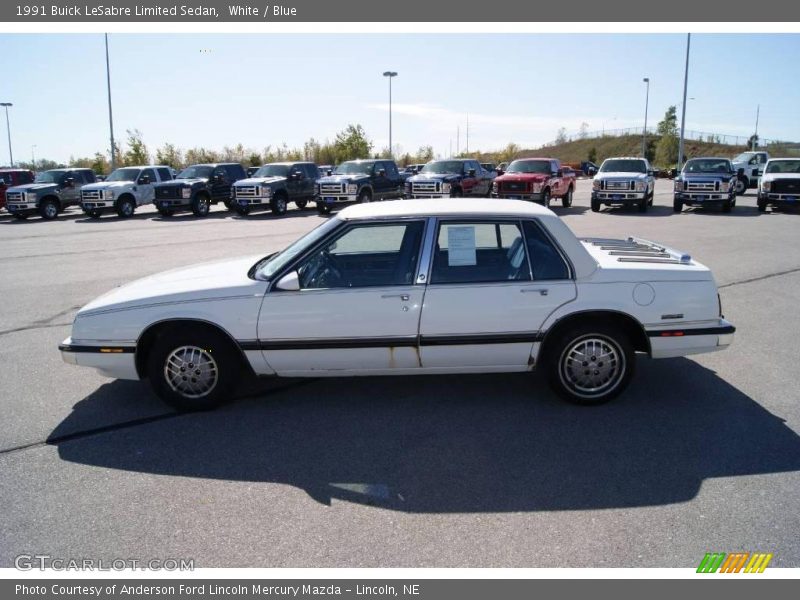 White / Blue 1991 Buick LeSabre Limited Sedan