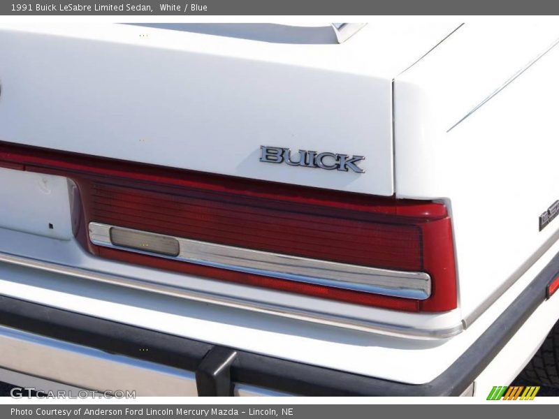 White / Blue 1991 Buick LeSabre Limited Sedan