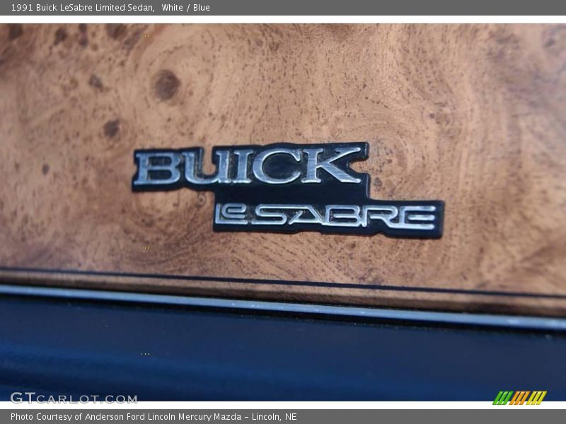 White / Blue 1991 Buick LeSabre Limited Sedan