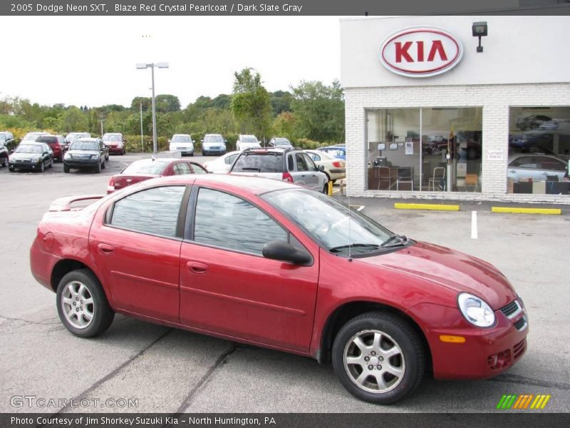 Blaze Red Crystal Pearlcoat / Dark Slate Gray 2005 Dodge Neon SXT