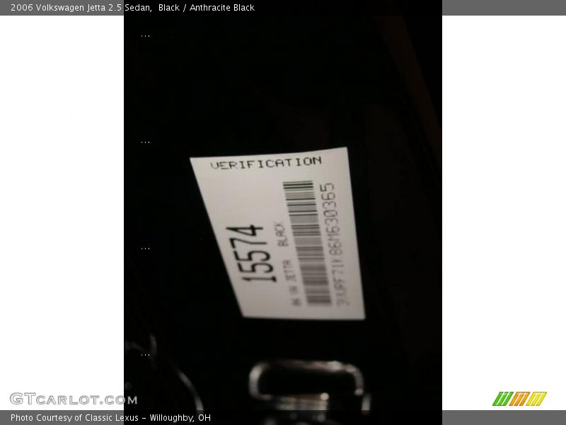 Black / Anthracite Black 2006 Volkswagen Jetta 2.5 Sedan