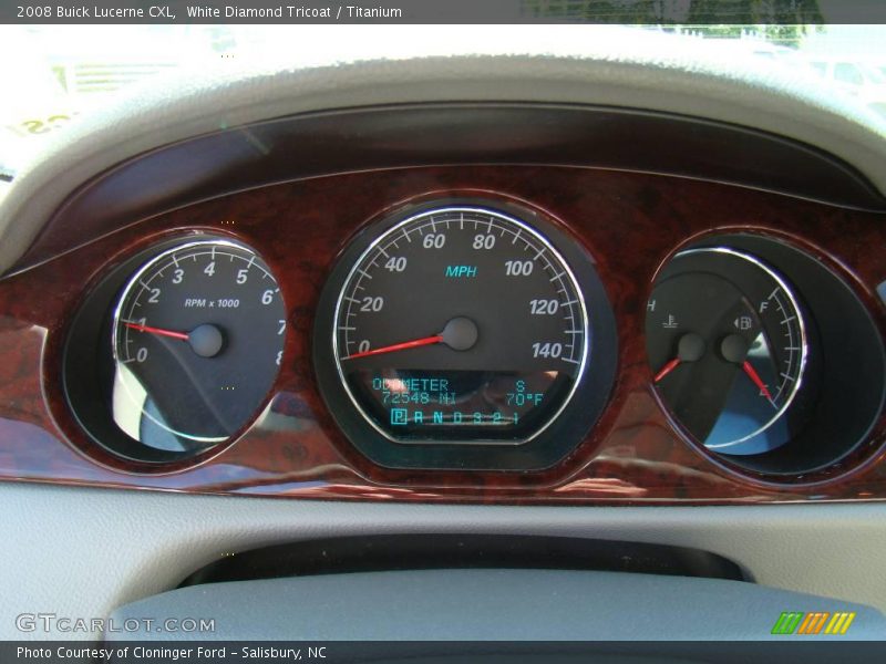 White Diamond Tricoat / Titanium 2008 Buick Lucerne CXL