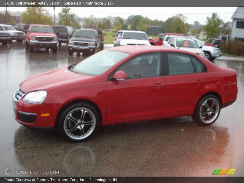 Salsa Red / Anthracite Black 2008 Volkswagen Jetta S Sedan