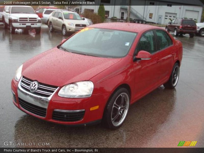 Salsa Red / Anthracite Black 2008 Volkswagen Jetta S Sedan