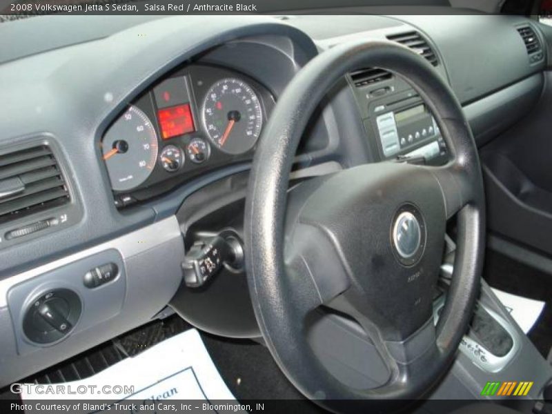 Salsa Red / Anthracite Black 2008 Volkswagen Jetta S Sedan