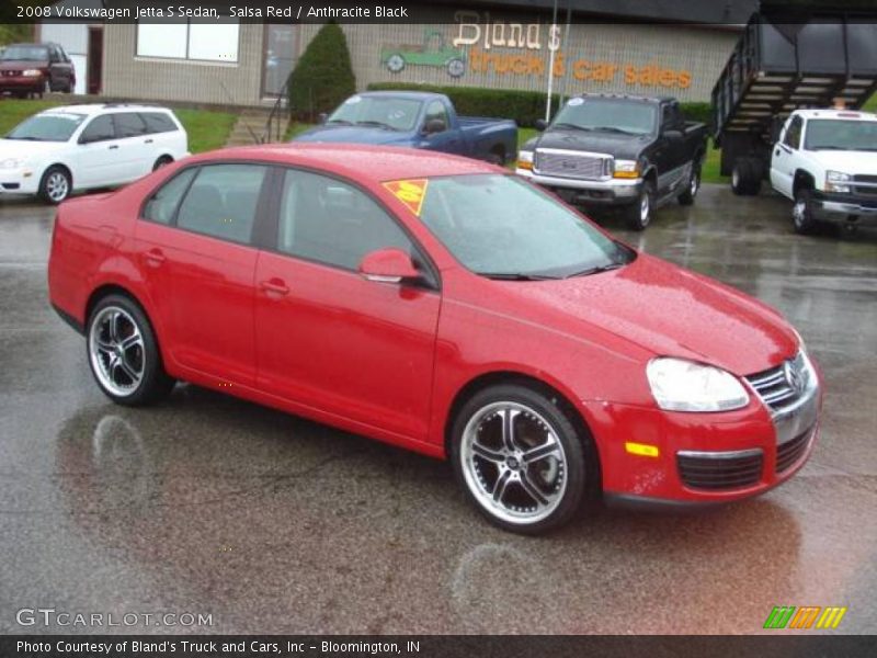 Salsa Red / Anthracite Black 2008 Volkswagen Jetta S Sedan
