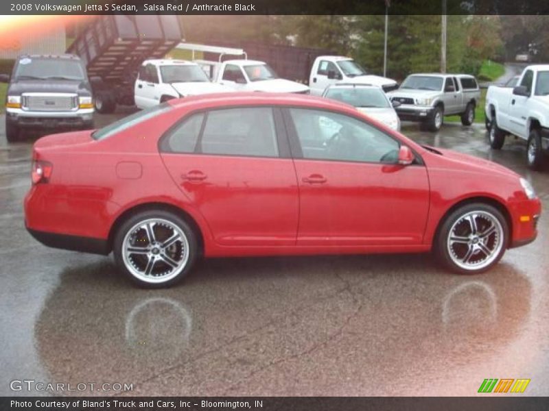 Salsa Red / Anthracite Black 2008 Volkswagen Jetta S Sedan