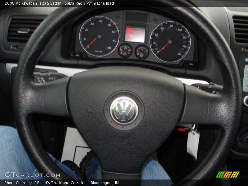 Salsa Red / Anthracite Black 2008 Volkswagen Jetta S Sedan