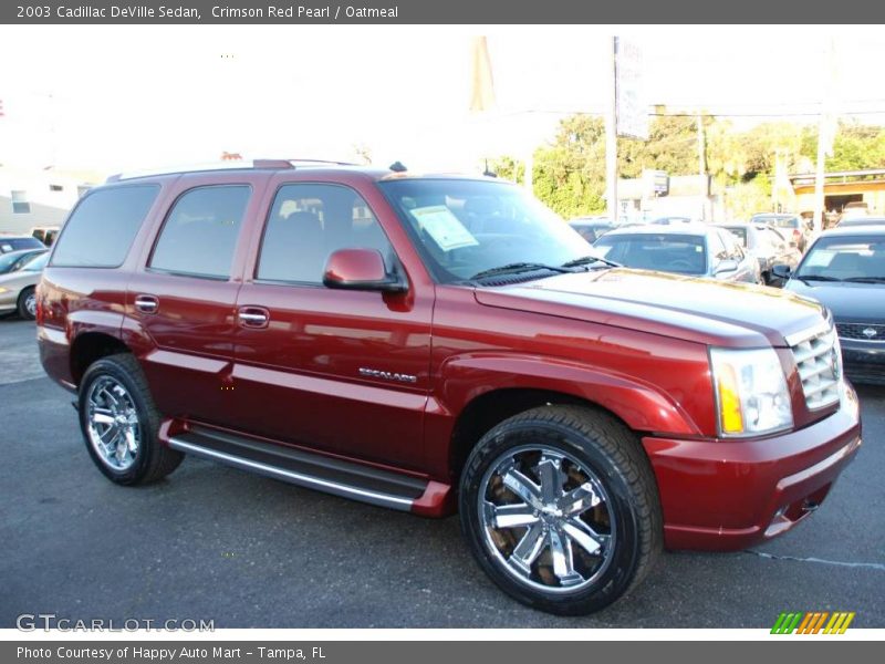 Crimson Red Pearl / Oatmeal 2003 Cadillac DeVille Sedan