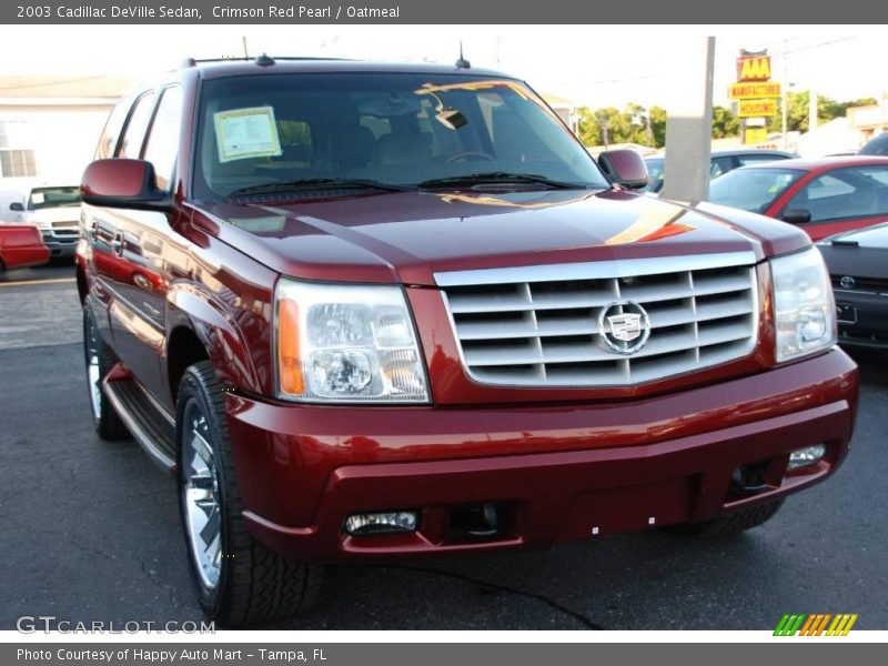 Crimson Red Pearl / Oatmeal 2003 Cadillac DeVille Sedan