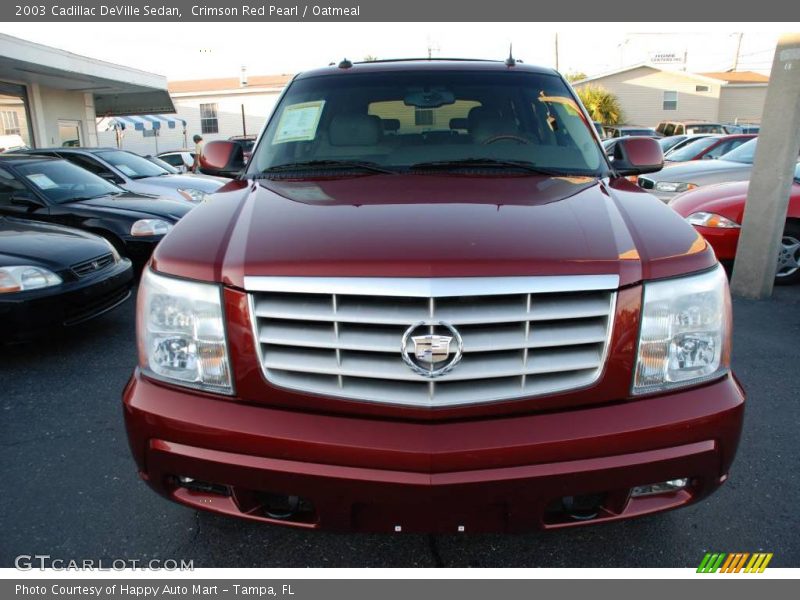 Crimson Red Pearl / Oatmeal 2003 Cadillac DeVille Sedan