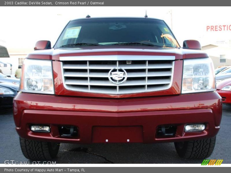 Crimson Red Pearl / Oatmeal 2003 Cadillac DeVille Sedan