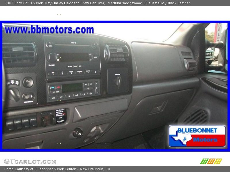 Medium Wedgewood Blue Metallic / Black Leather 2007 Ford F250 Super Duty Harley Davidson Crew Cab 4x4