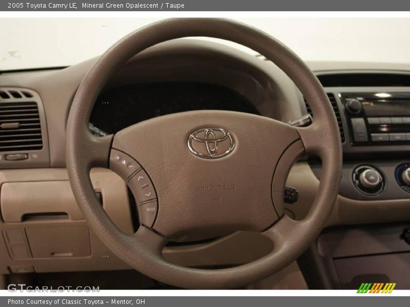 Mineral Green Opalescent / Taupe 2005 Toyota Camry LE